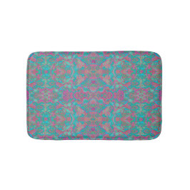 Vogels Arabesque Bohemian Pattern Turquoise Pink Badmat