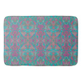 Vogels Arabesque Bohemian Pattern Turquoise Pink Badmat (Voorkant)