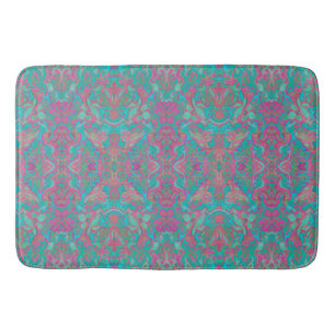 Vogels Arabesque Bohemian Pattern Turquoise Pink Badmat