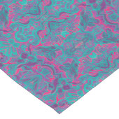 Vogels Arabesque Bohemian Turquoise Paarse Fuchsia Korte Tafelloper (Hoek)