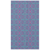 Vogels Arabesque Bohemian Turquoise Paarse Fuchsia Tafelkleed (Voorkant)