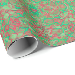 Vogels Arabesque Oriental Bohemen Boho Red Green Cadeaupapier