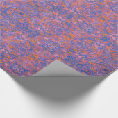 Vogels Arabesque Oriental Bohemian Boho Blue Sinaa Cadeaupapier (Hoek)