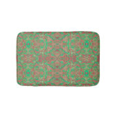 Vogels Arabesque Oriental Bohemian Boho Red Green Badmat (Voorkant)