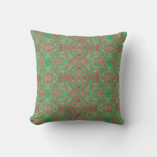 Vogels Arabesque Oriental Bohemian Boho Red Green Kussen