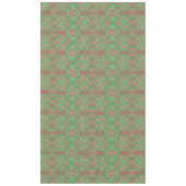 Vogels Arabesque Oriental Bohemian Boho Red Green Tafelkleed (Voorkant)