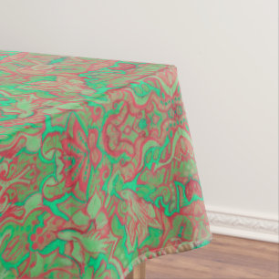 Vogels Arabesque Oriental Bohemian Boho Red Green Tafelkleed