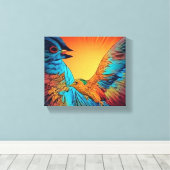 Vogels Art Wall Decor Canvas Prints (Insitu (Houten vloer))
