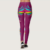 Vogels Artistiek Abstract Leggings (Achterkant)