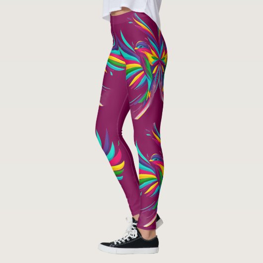 Vogels Artistiek Abstract Leggings (Links)