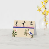 Vogels & Ballet Note Kaart (Gele Bloem)