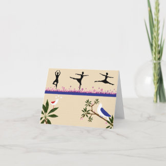 Vogels & Ballet Note Kaart