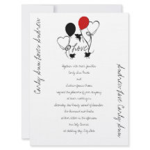 Vogels, ballonnen en harten bruiloft