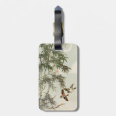 Vogels Bamboe Aziatisch Japans  Bagagelabel (Achterkant verticaal)