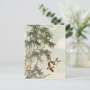 Vogels Bamboe Aziatisch Japans  Briefkaart