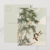 Vogels Bamboe Aziatisch Japans Briefkaart (Voorkant / Achterkant)