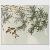 Vogels Bamboe Aziatisch Japans  Cadeaupapier (Vlak)