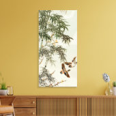 Vogels Bamboe Aziatisch Japans  Canvas Afdruk (Insitu (Woonkamer))