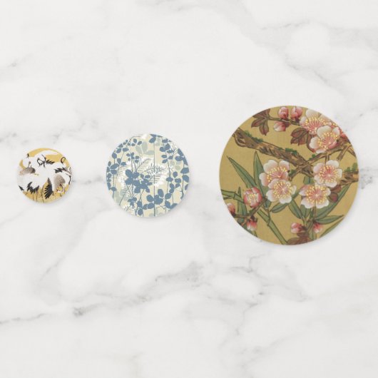 Vogels Bamboe Aziatisch Japans  Confetti (Voorkanten)