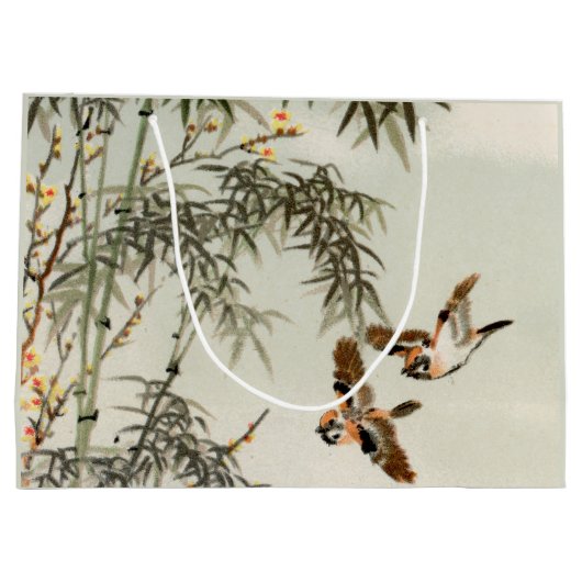 Vogels Bamboe Aziatisch Japans  Groot Cadeauzakje (Achterkant)