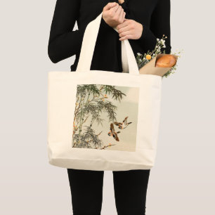 Vogels Bamboe Aziatisch Japans  Grote Tote Bag