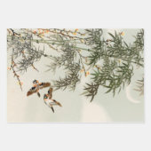 Vogels Bamboe Aziatisch Japans  Inpakpapier Vel (Voorkant 2)