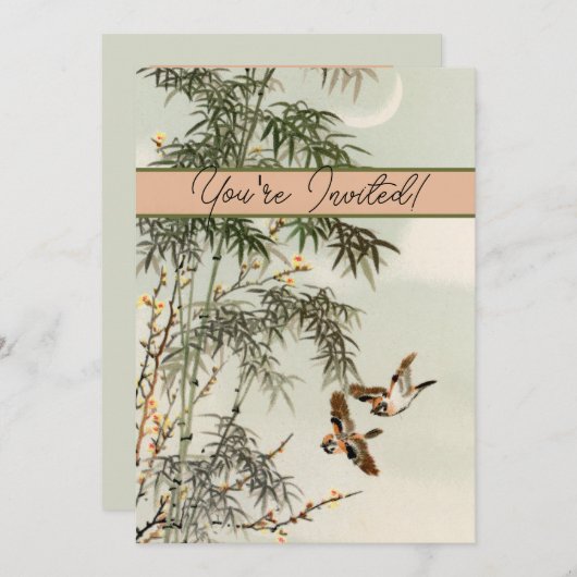 Vogels Bamboe Aziatisch Japans Kaart (Voorkant / Achterkant)