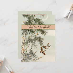 Vogels Bamboe Aziatisch Japans Kaart