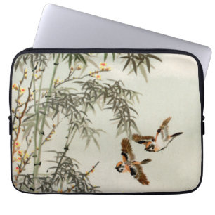 Vogels Bamboe Aziatisch Japans Laptop Sleeve