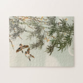 Vogels Bamboe Aziatisch Japans  Legpuzzel (Horizontaal)