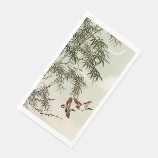 Vogels Bamboe Aziatisch Japans  Servet (Hoek)