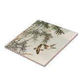 Vogels Bamboe Aziatisch Japans Tegeltje (Zijkant)