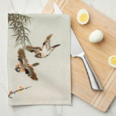 Vogels Bamboe Aziatisch Japans  Theedoek (Quarter Fold)