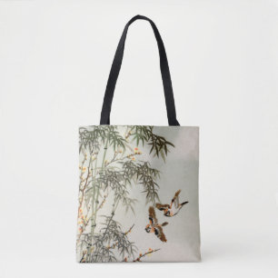 Vogels Bamboe Aziatisch Japans Tote Bag