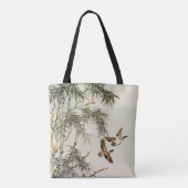 Vogels Bamboe Aziatisch Japans Tote Bag (Achterkant)