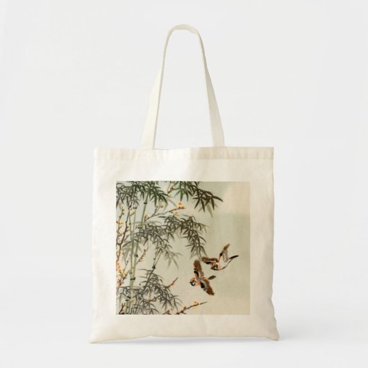Vogels Bamboe Aziatisch Japans  Tote Bag (Voorkant)