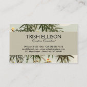 Vogels Bamboe Aziatisch Japans  Visitekaartje (Achterkant)