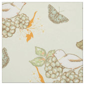 Vogels Bessen en vlinders Stof (Swatch)