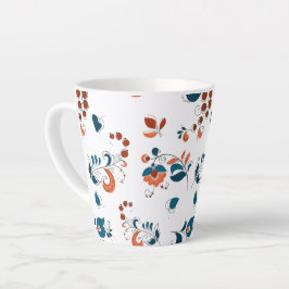 Vogels & bessen in Russische stijl Latte Mok