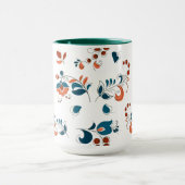 Vogels & bessen in Russische stijl Mok (Midden)