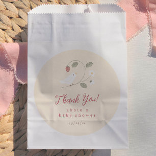Vogels & Bessen Nestfeest Meisje Baby Shower Bedankzakje