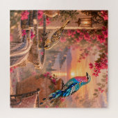 Vogels bij zonsondergang legpuzzel (Horizontaal)