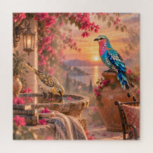 Vogels bij zonsondergang legpuzzel