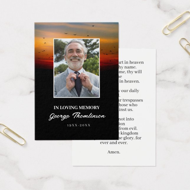 Vogels bij zonsopgang Foto Mini Gebed Kaart (Kantoor)