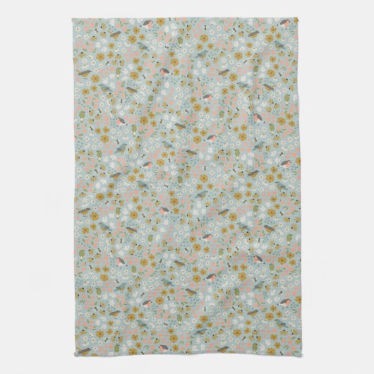 Vogels Bijen Bloesems Keuken Handdoeken (Verticaal)