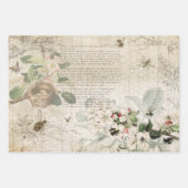  vogels, bijen en vlinderephemera ontkoppeling inpakpapier vel (Voorkant 3)