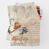 vogels, bijen en vlinderephemera ontkoppeling inpakpapier vel (In situ)