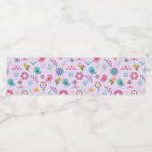 Vogels, bijen en vlinders Bloemen Waterfles Etiket (Enkel label)