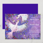 Vogels & Bijen Uitnodiging voor het Huwelijk Nodig (Voorkant / Achterkant)