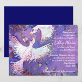 Vogels & Bijen Vleermuis Mitzvah Uitnodiging (Voorkant / Achterkant)